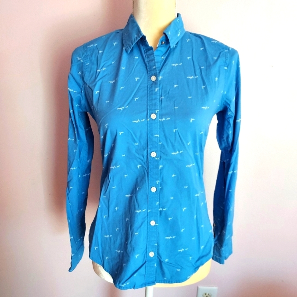 Abercrombie & Fitch Yes No Maybe So Poplin Fitted Shirt XS